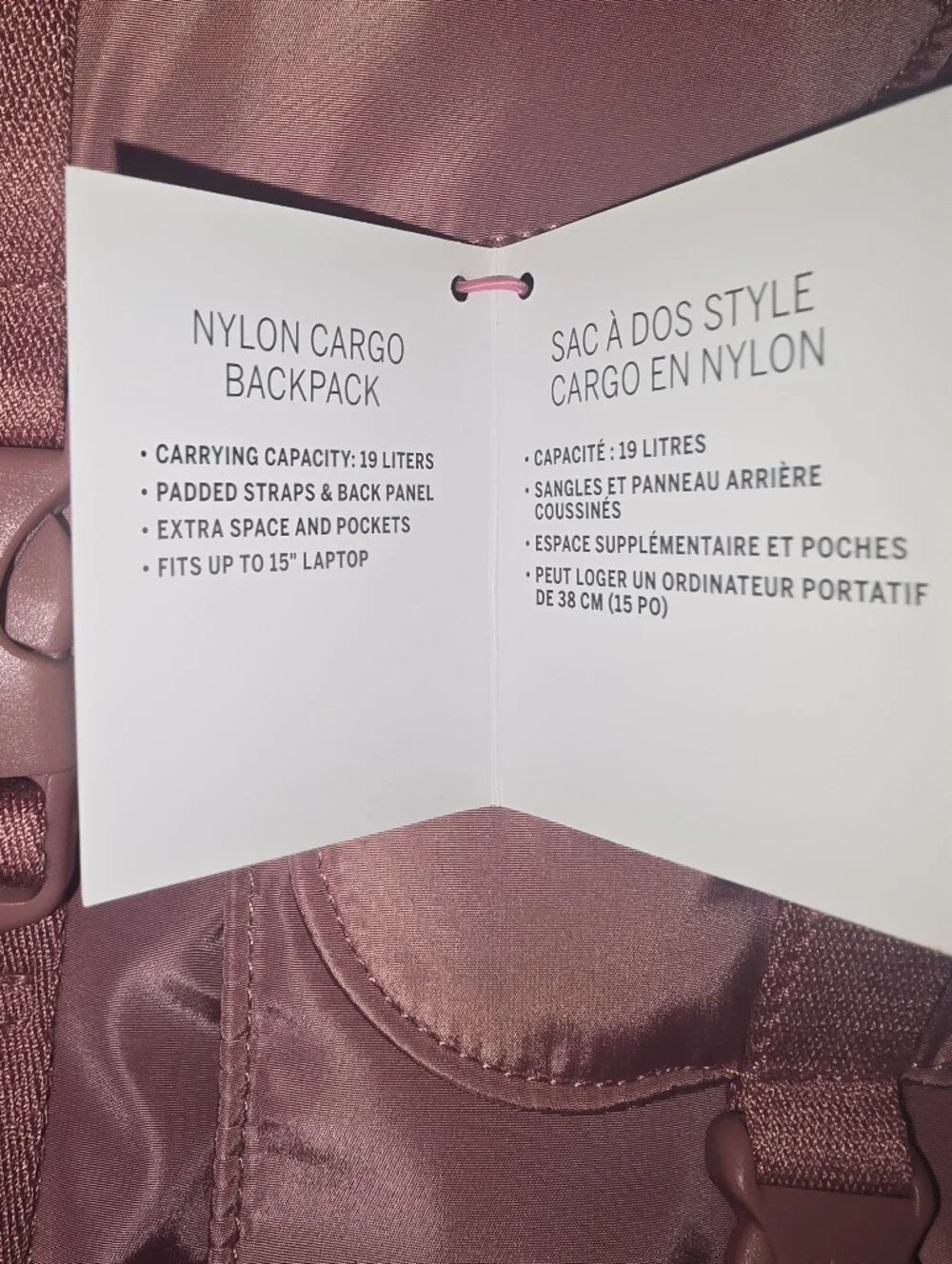 NWT Pink Victoria's Secret Nylon Cargo Bag